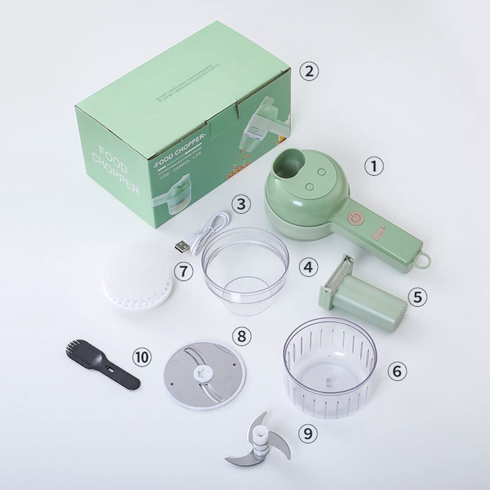 Coupe-Légumes Multifonction sans Fil – Broyeur d'Ail et Piment – Kit de Cuisine Complet