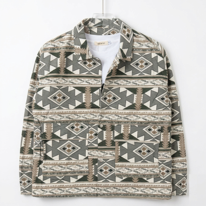 Surchemise Épaisse à Motifs Aztèques « Tribal Canvas »
