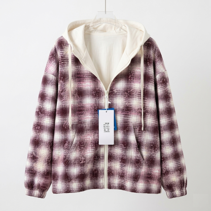 Veste Surchemise à Carreaux et Capuche « Grunge Layered »