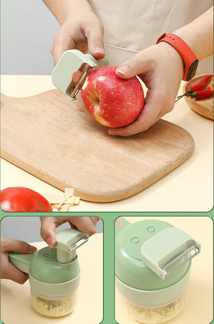 Coupe-Légumes Multifonction sans Fil – Broyeur d'Ail et Piment – Kit de Cuisine Complet