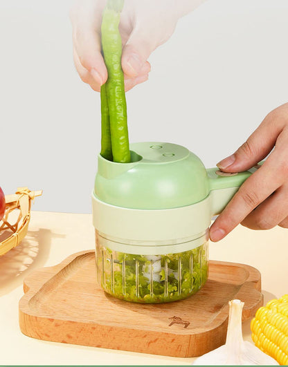 Coupe-Légumes Multifonction sans Fil – Broyeur d'Ail et Piment – Kit de Cuisine Complet