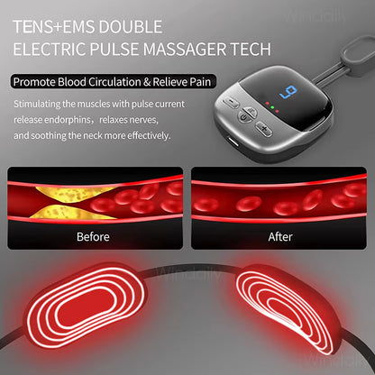 Appareil de Massage Cou & Nuque LP-A7 - 9 Niveaux d'Intensité - Rechargeable