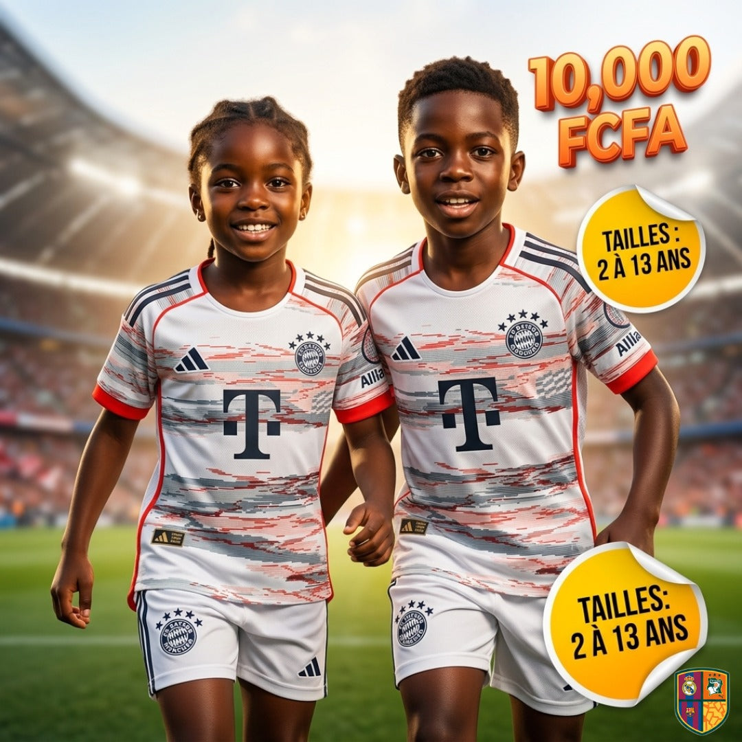 Ensemble Maillot et Short de Foot Bayern Munich Enfant - Collection Graphique (2 à 13 ans)