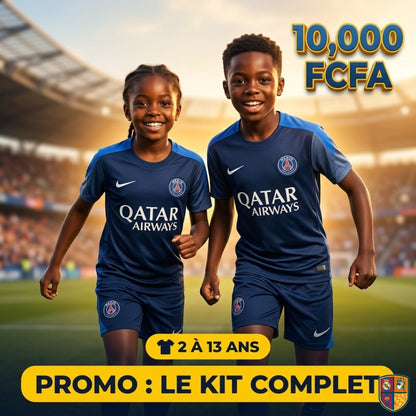 Ensemble Maillot et Short de Foot Paris Saint-Germain Enfant - Collection Extérieur / Third (2 à 13 ans)